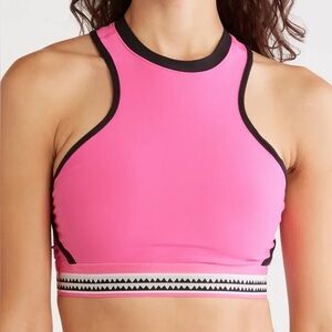 PUMA x lemlem Womens Cropped Training Tank Pink Medium